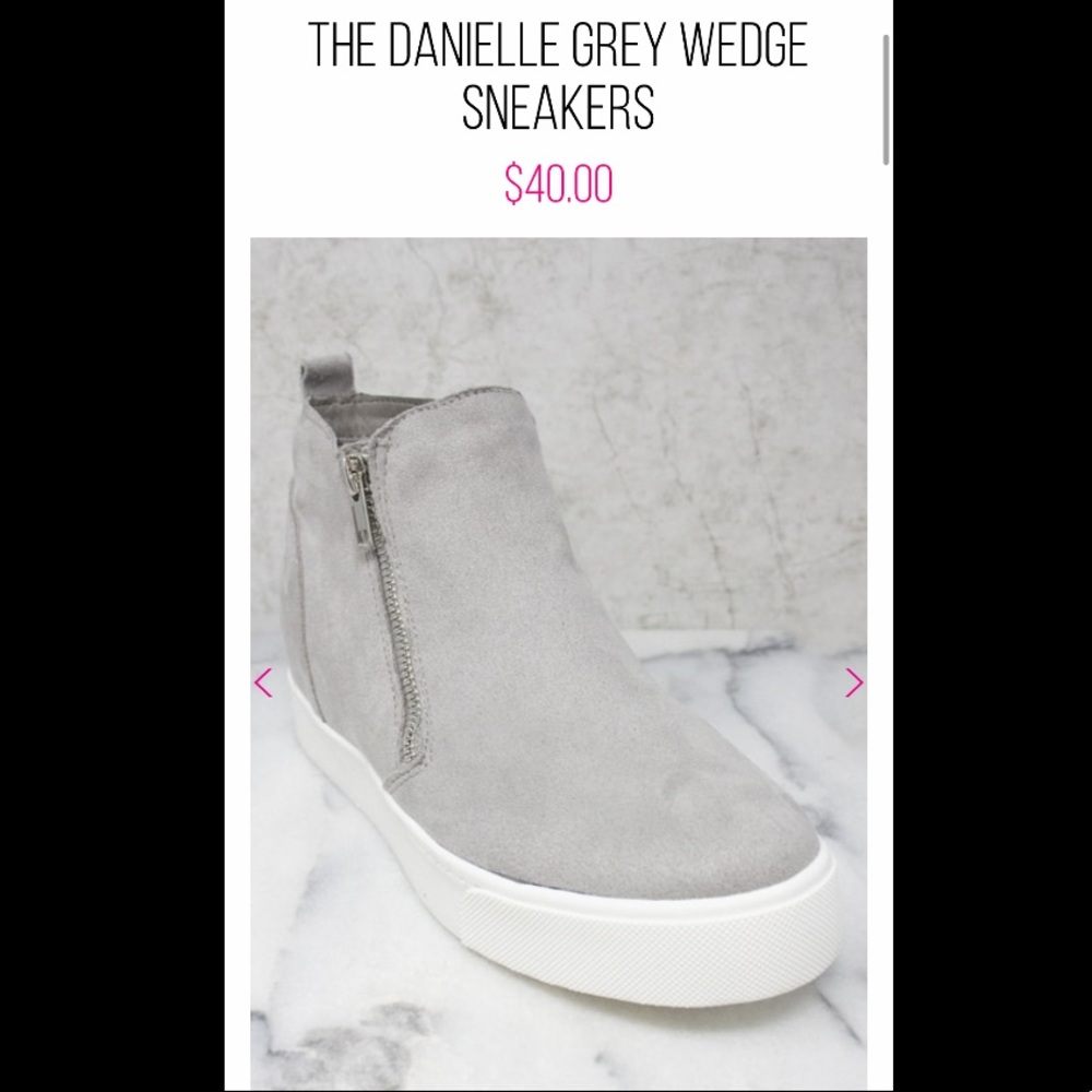 Grey wedge sneakers